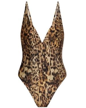 AllSaints Saph Leopard-Print Swimsuit - Brown