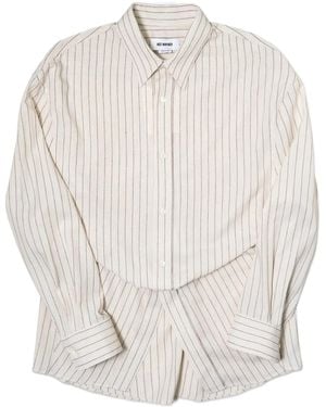 Hed Mayner Pinstriped Long-Sleeved Shirt - White