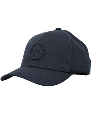 Stone Island Junior Logo Patch Baseball Hat - Blue