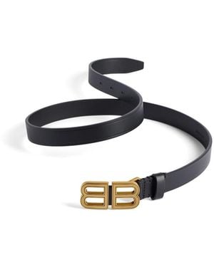 Balenciaga Hourglass Bb Logo Buckle Belt - Blue