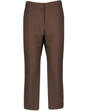 IRO Hemis Zip-Hem Straight Trousers - Brown