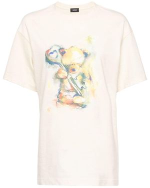 we11done Teddy Printed T-Shirt - White