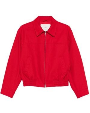 DUNST Elasticated Waistband Zip-Up Jacket - Red