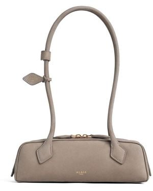 Alaïa Alaïa Elongated Top Zip Shoulder Bag - White