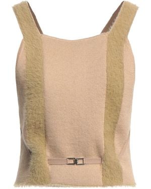 Jacquemus Sleeveless Square-Neck Knit Top - Natural