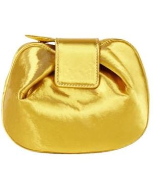 Gabriela Hearst Soft Demi Satin Clutch - Yellow