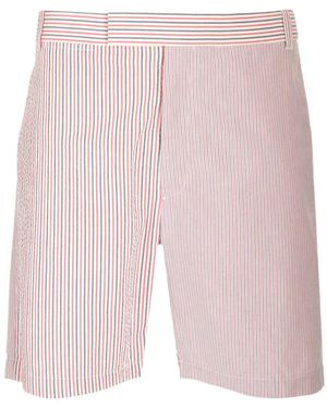 Thom Browne Striped Straight Leg Shorts - Pink