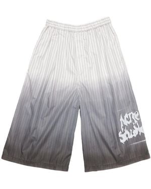Acne Studios Oversized Logo Shorts - Gray