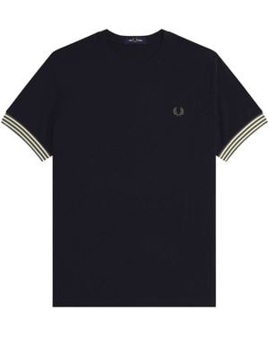 Fred Perry Cotton Shortsleeve Tshirt - Black