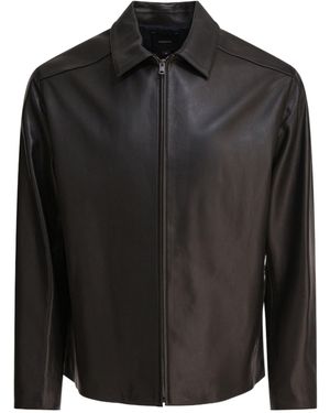 Vince Zippered Lambskin Jacket - Black