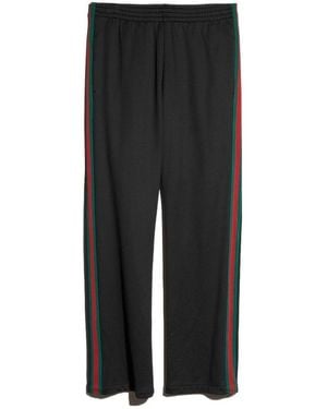 Gucci Sportswear Trousers With Web Detail - Black