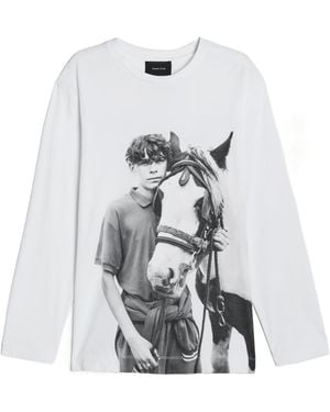 Simone Rocha Pony Kids Print Long-Sleeve T-Shirt - White
