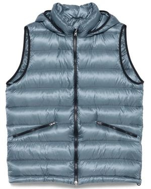 Herno Hooded Padded Gilet - Blue