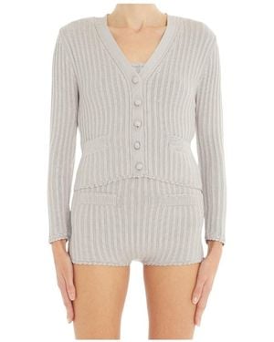Lanvin V-Neck Cardigan - Grey