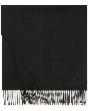 Loro Piana Leggera Grande Unita Scarf - Black
