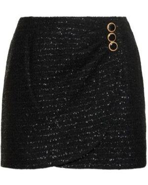 Alessandra Rich Sequined Mini Skirt - Black
