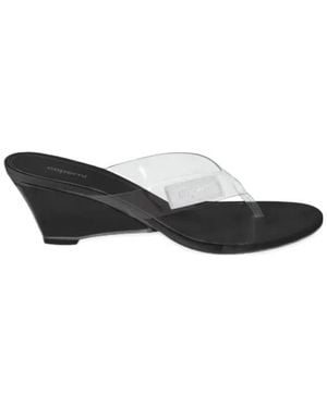Coperni Wedge Thong Sandals - Black