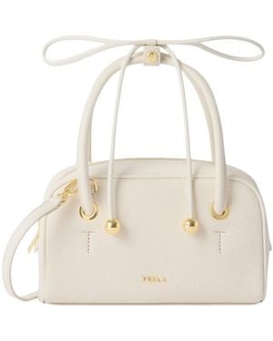 Furla Xl Dome Leather Cross Body Bag - Natural