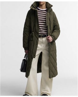 Barbour Long Hooded Diamond-Quilted Parka - Multicolour