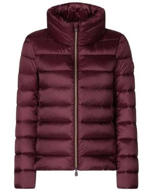 Save The Duck Zip-Up Puffer Jacket - Purple