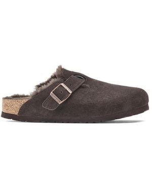 Birkenstock Boston Shearling Muller Shoes - Brown