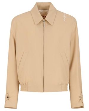 Marni Logo Embroidered Jacket - Natural