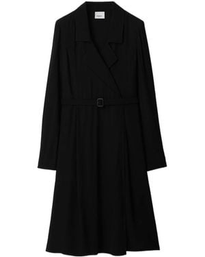 Burberry Lapel Dress - Black