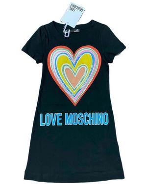 Moschino Round Neck Short-Sleeved Dress - Blue