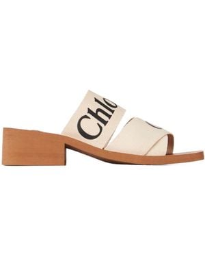 Chloé Elegant Heeled Slip-On With 4.5 Cm Heel - White