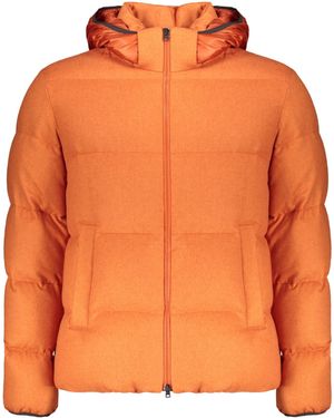 Herno Hooded Quilted Down Jacket - Orange