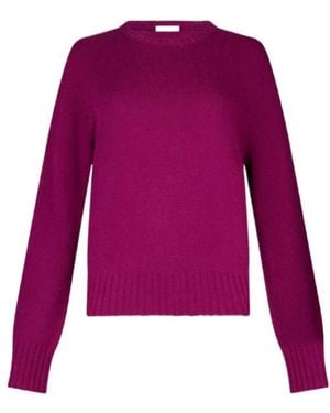 Liu Jo Ribbed Crew-Neck Jumper - Purple