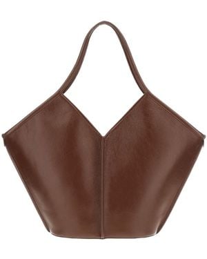 Hereu Calella Distressed Leather Tote Bag - Brown