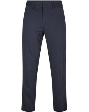 Emporio Armani Fitted Straight-Leg Trousers - Blue