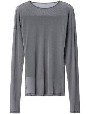 Lemaire Sheer Long-Sleeve Top - Grey