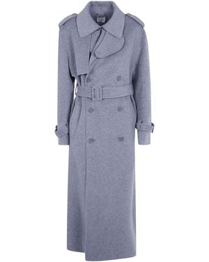 Jonathan Simkhai 'Rumi' Belted Long Coat - Blue