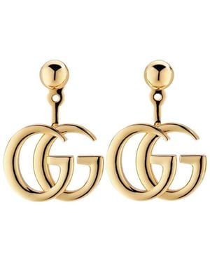 Gucci Gg Marmont Drop Earrings - Metallic