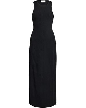 Sportmax Maxi Dress Viscose, Polyamide, Polyester, Elastane - Black