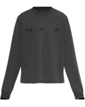 MISBHV Logo-Print Long-Sleeved T-Shirt - Grey