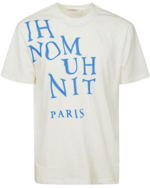 ih nom uh nit Logo Printed Crewneck T-Shirt - Blue