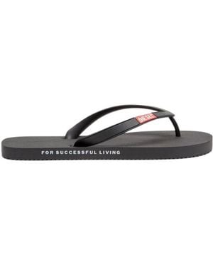 DIESEL Logo Flip Flops - Multicolor