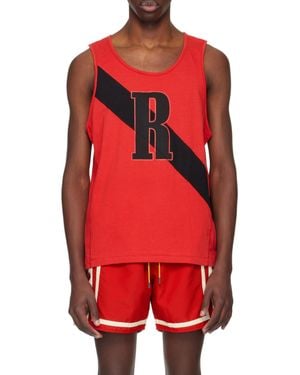 Rhude Logo Pattern Vest - Red