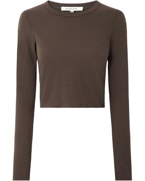 SLVRLAKE Denim Crew Neck Long-Sleeved T-Shirt - Brown