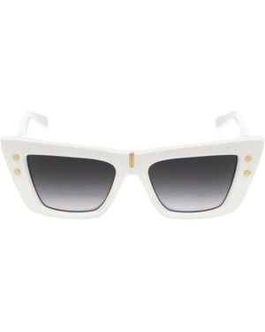 Balmain Cat's Sunglasses - White