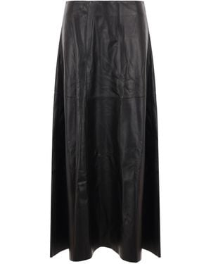 Arma Relaxed Skirt With Zip Closure - Black