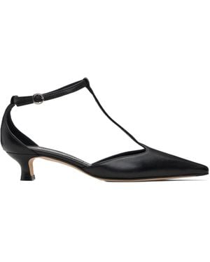 Aeyde Liz T-Bar Heels - Black