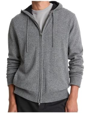 Vince Mélange-Effect Zip-Up Hoodie - Gray
