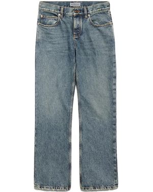 Balenciaga Dirty Vintage Straight-Leg Jeans - Blue