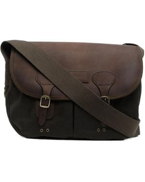 Barbour Foldover Buckled Shoulder Bag - Black