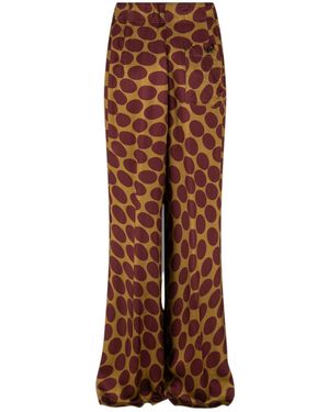 Dries Van Noten Pila Wide-Leg Pants - Brown