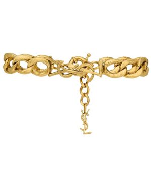 Saint Laurent Cassandre Chain Bracelet - Metallic